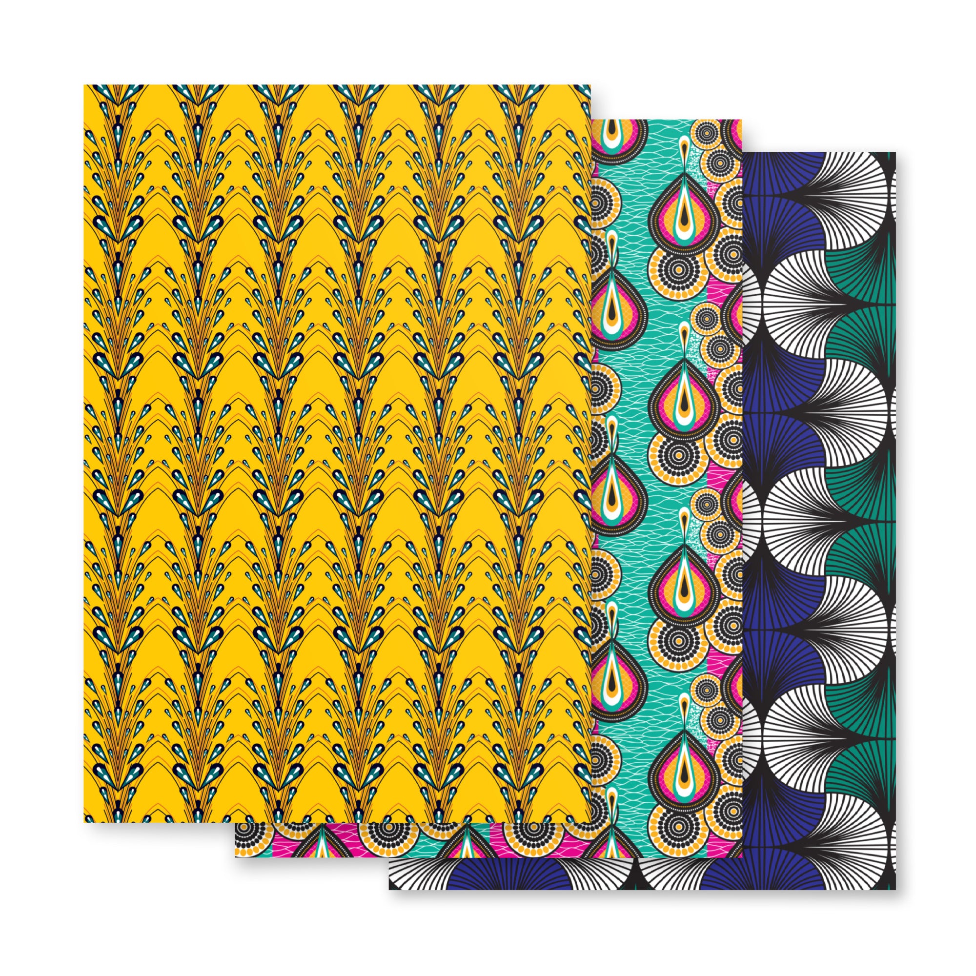 African Print Wrapping paper sheets