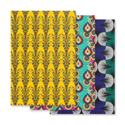 African Print Wrapping paper sheets