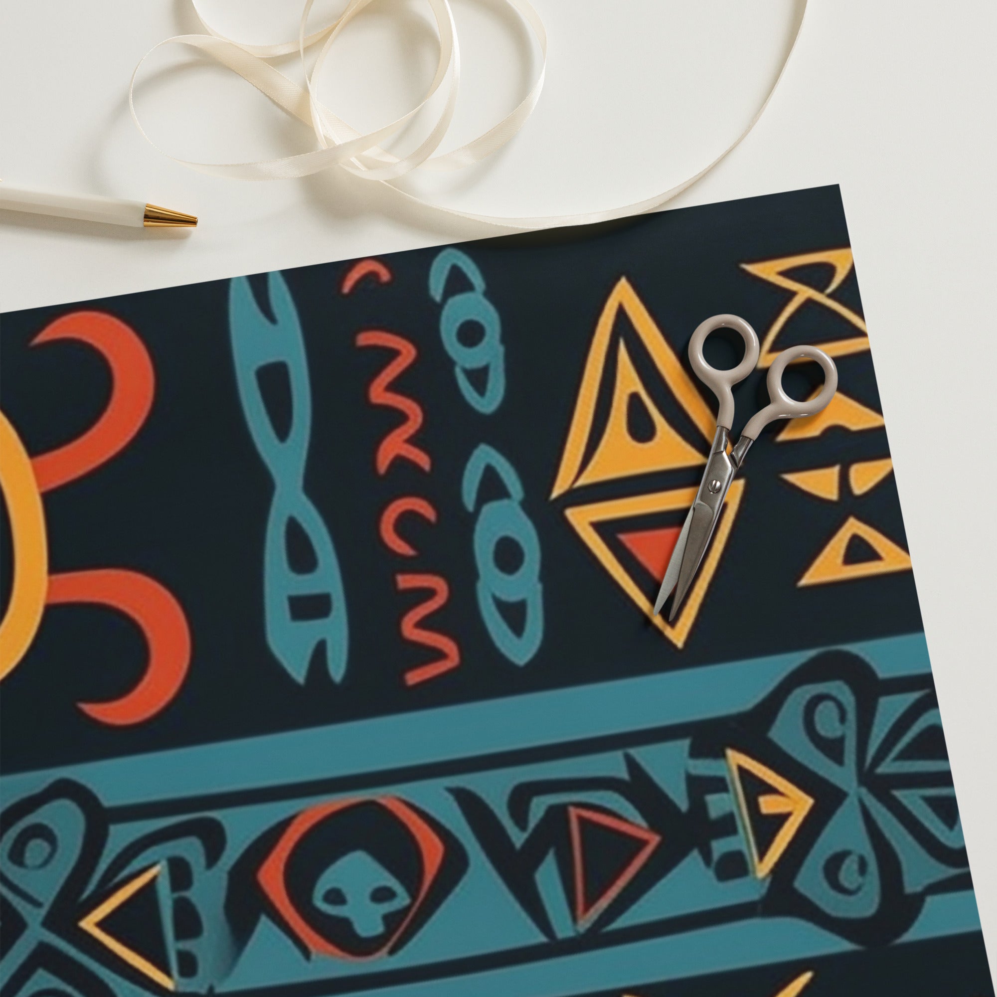 African Print Wrapping paper sheets