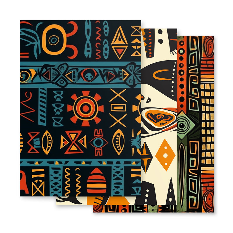 African Print Wrapping paper sheets