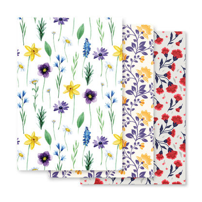 Floral Wrapping paper sheets