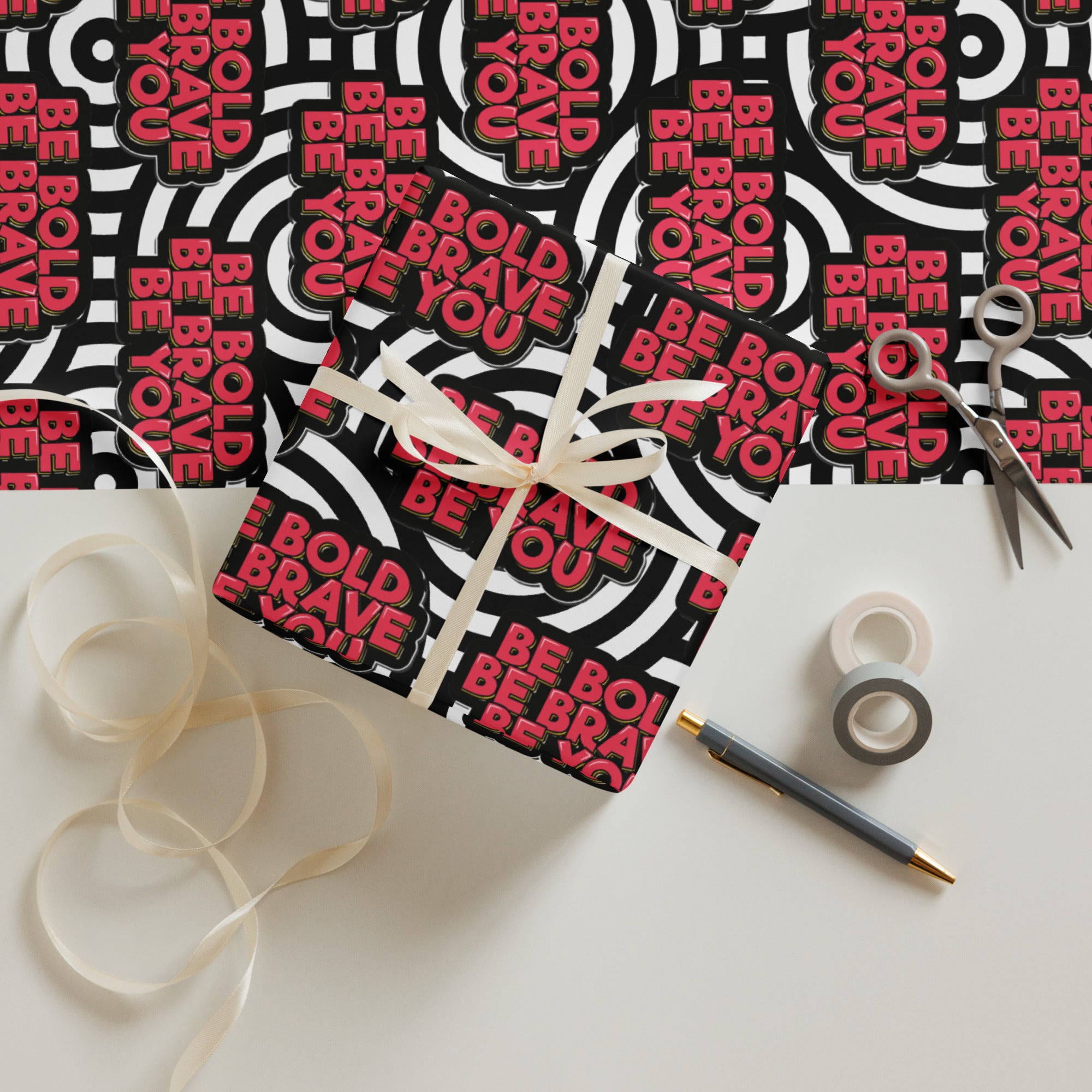 Never Give Up Wrapping paper sheets