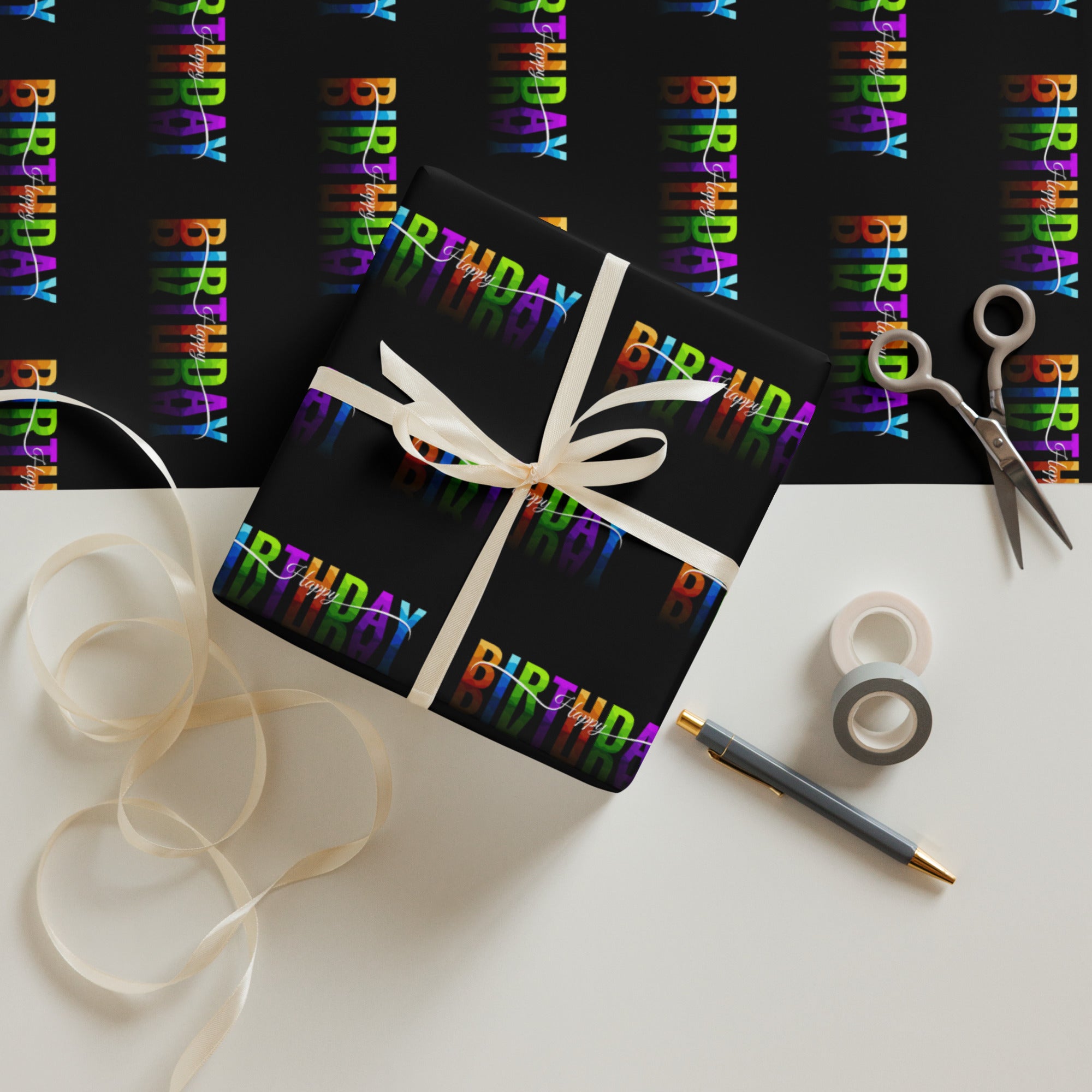 Happy Birthday Wrapping paper sheets