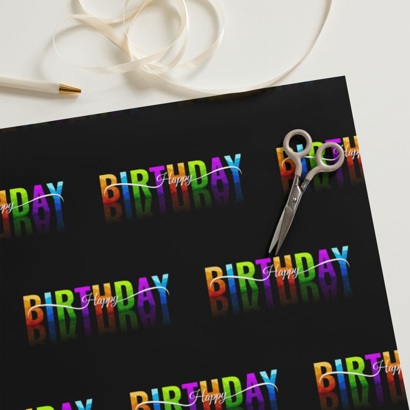 Happy Birthday Wrapping paper sheets