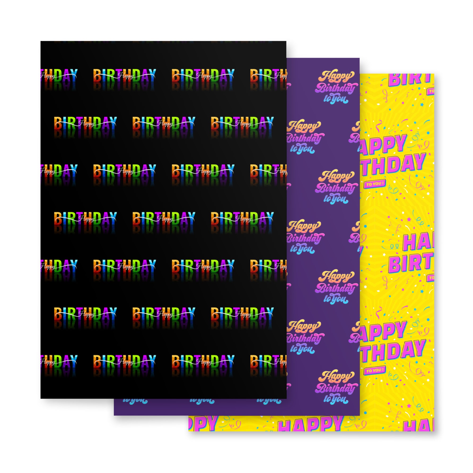 Happy Birthday Wrapping paper sheets