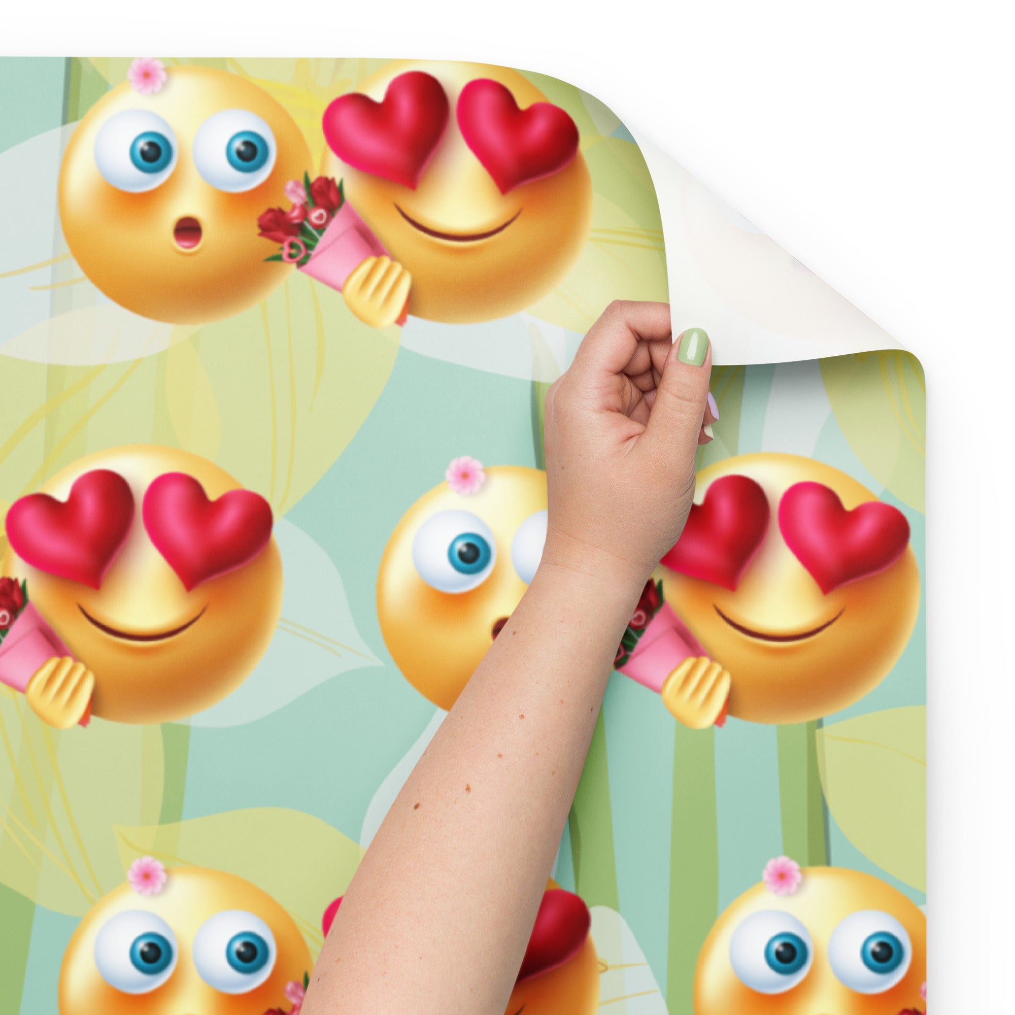 Smiley Face Love Wrapping paper sheets