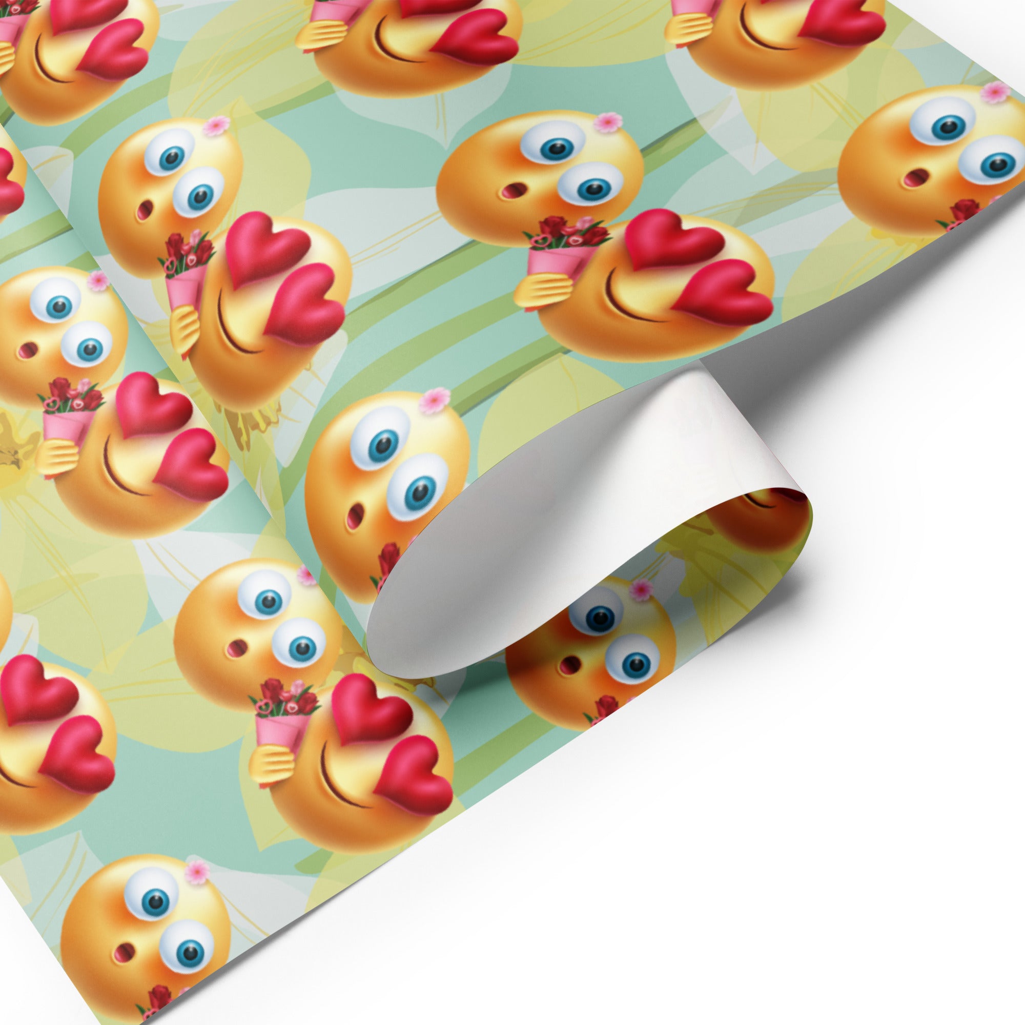 Smiley Face Love Wrapping paper sheets
