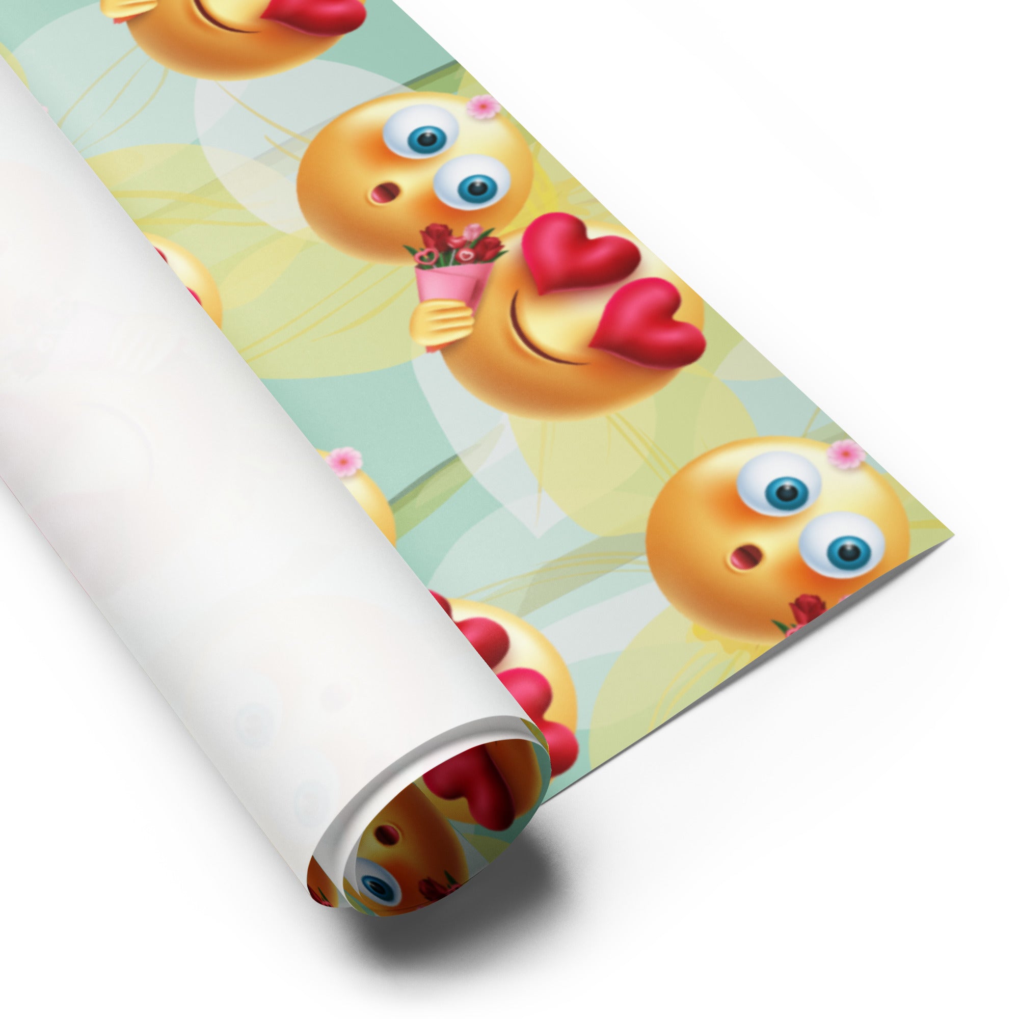 Smiley Face Love Wrapping paper sheets