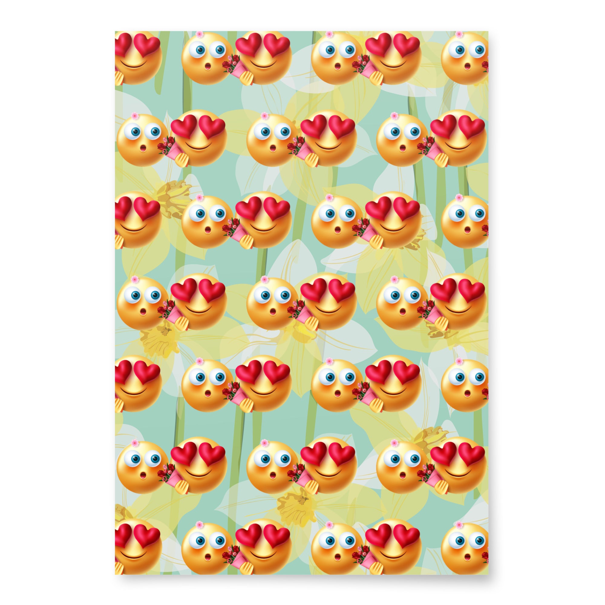 Smiley Face Love Wrapping paper sheets