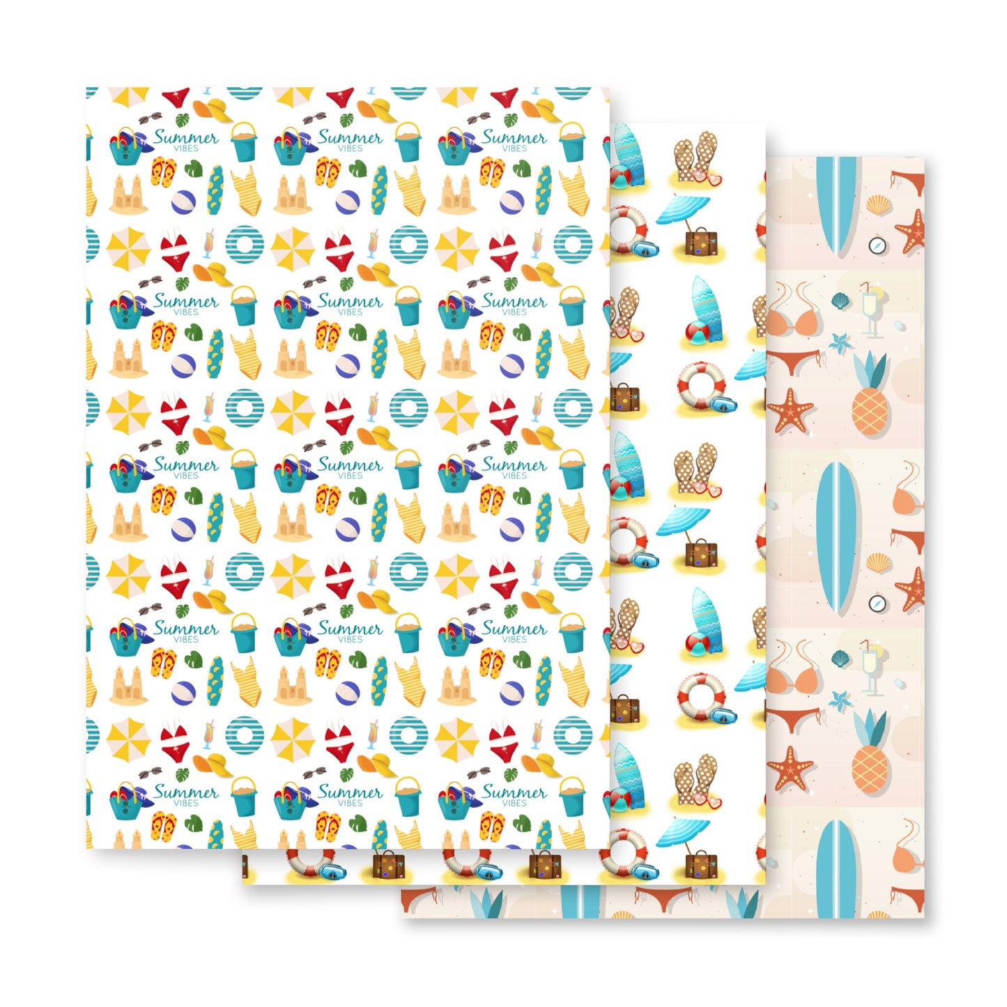 Beach Vibes Wrapping paper sheets