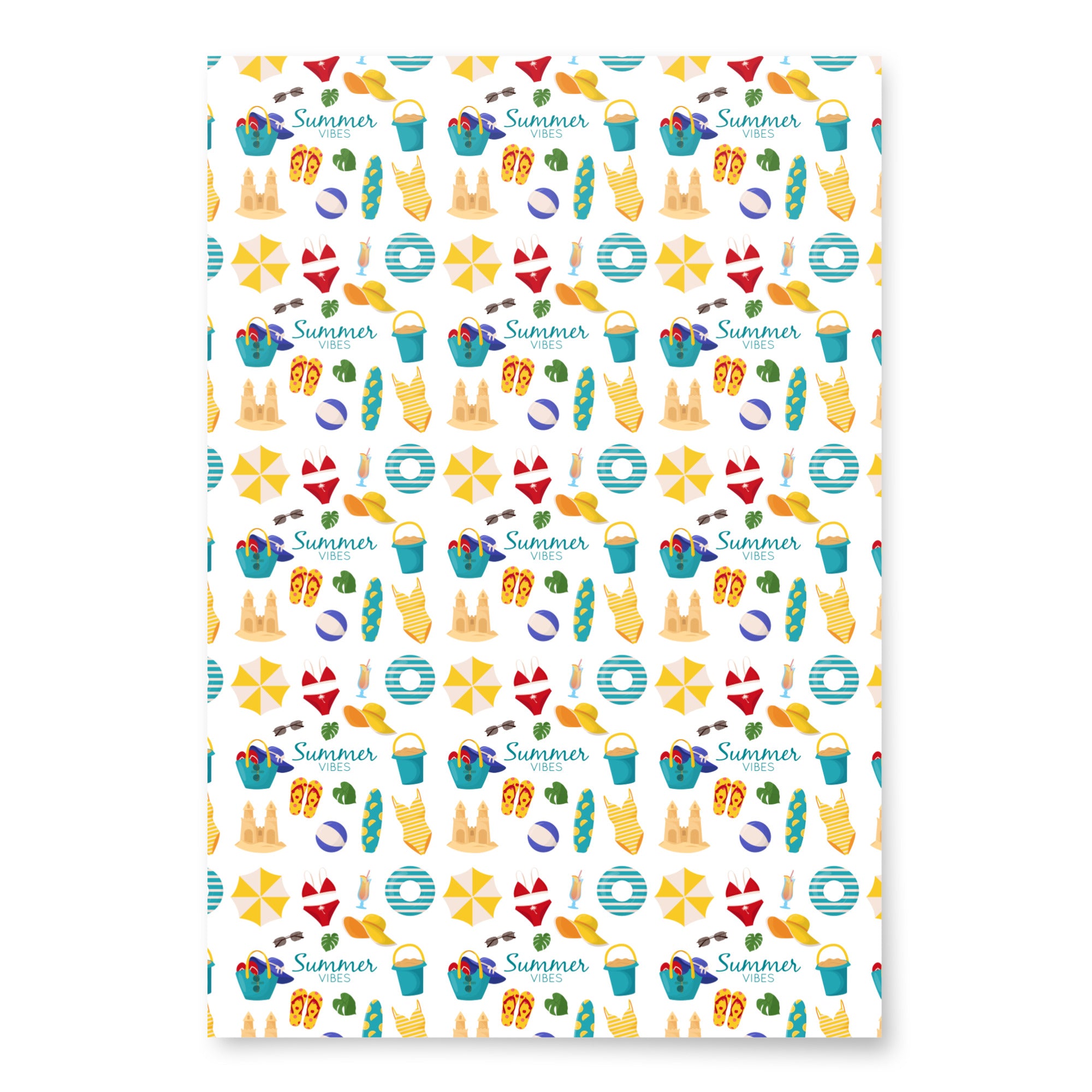 Beach Vibes Wrapping paper sheets