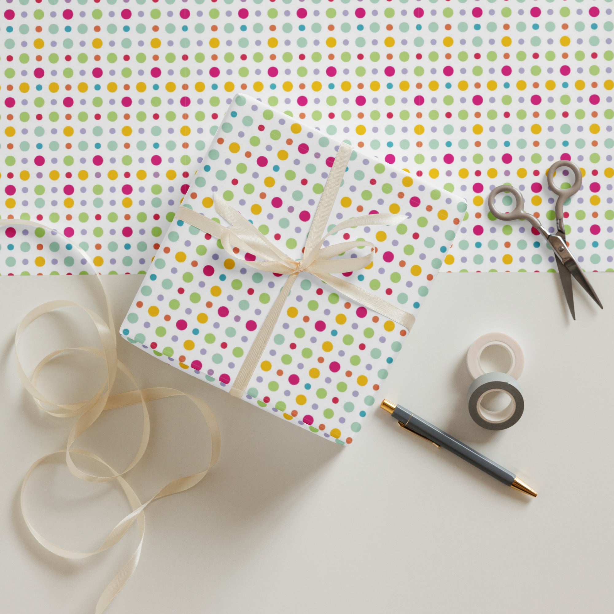 Polka Dot Wrapping paper sheets