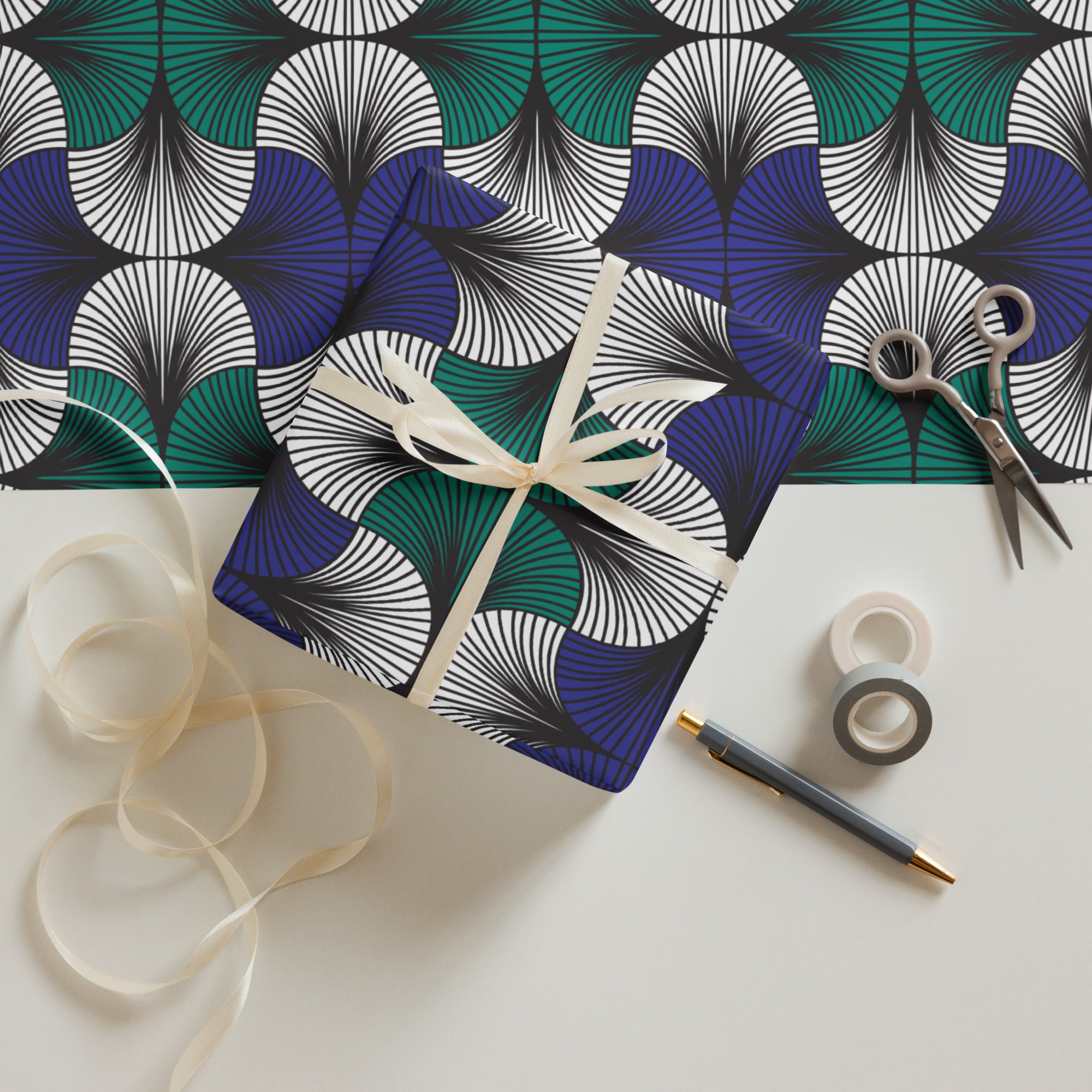 African Print Wrapping paper sheets