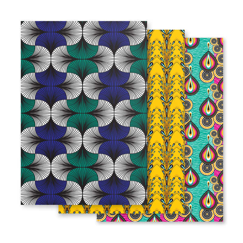 African Print Wrapping paper sheets