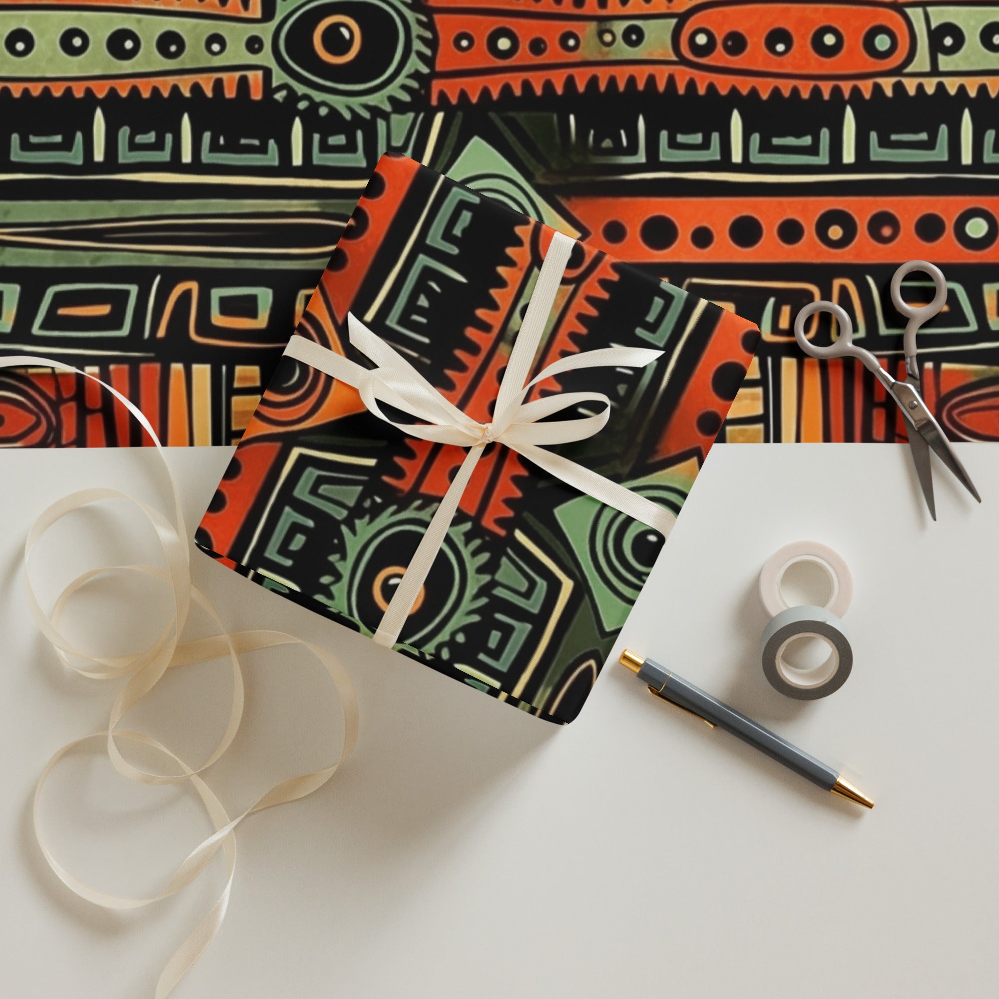 African Print Wrapping paper sheets