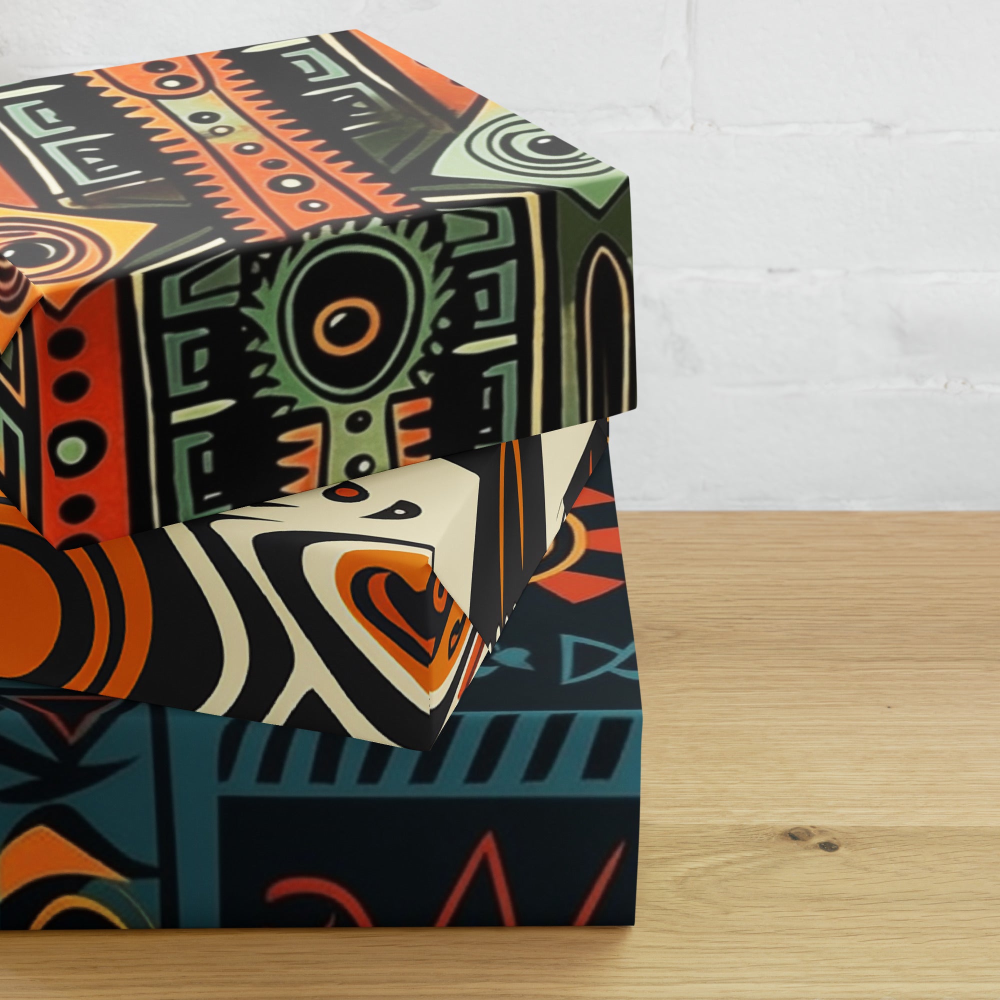 African Print Wrapping paper sheets