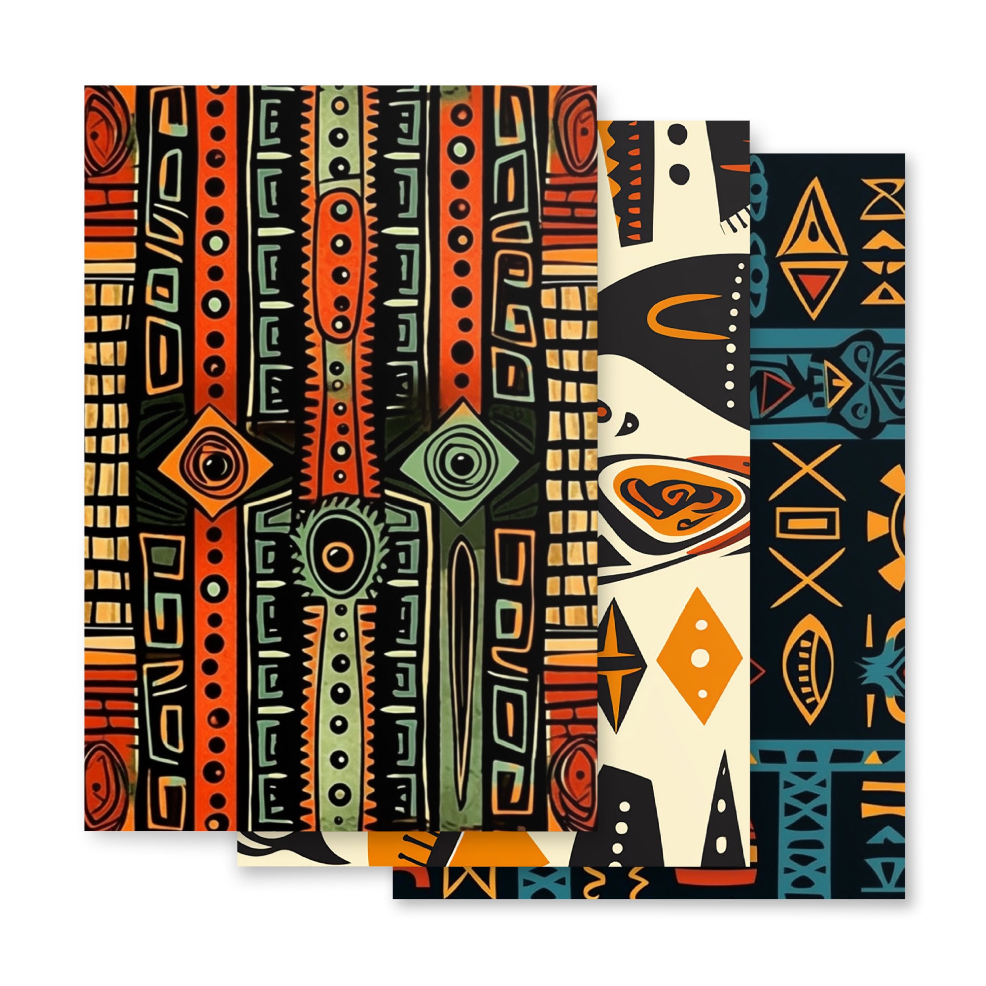 African Print Wrapping paper sheets