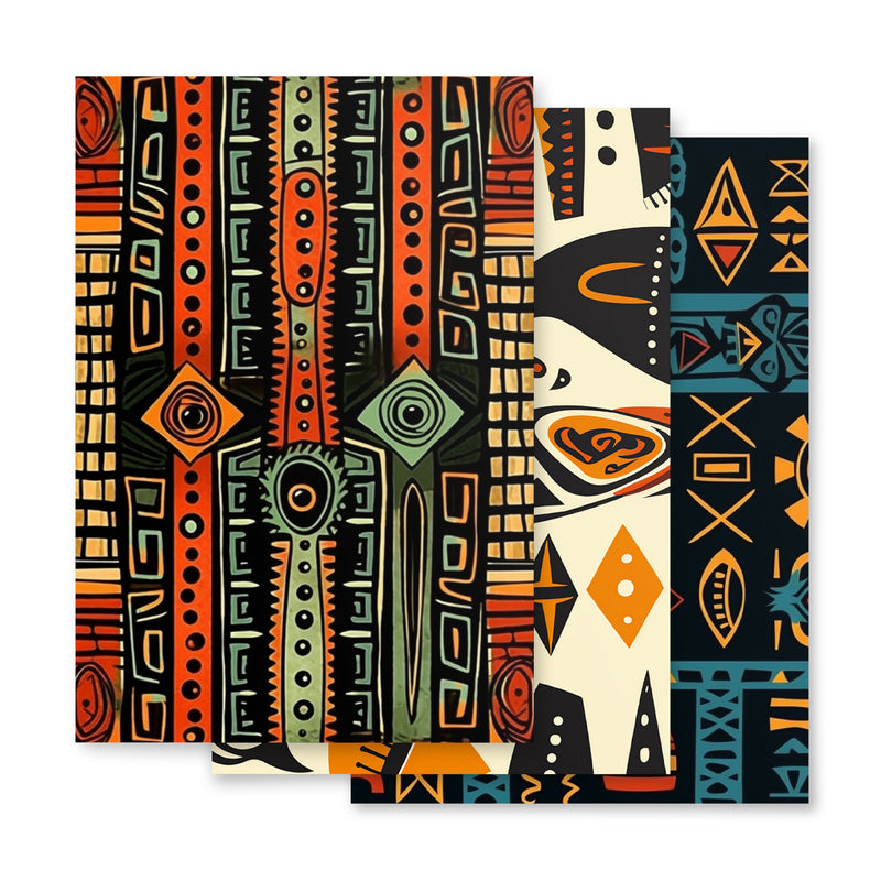 African Print Wrapping paper sheets