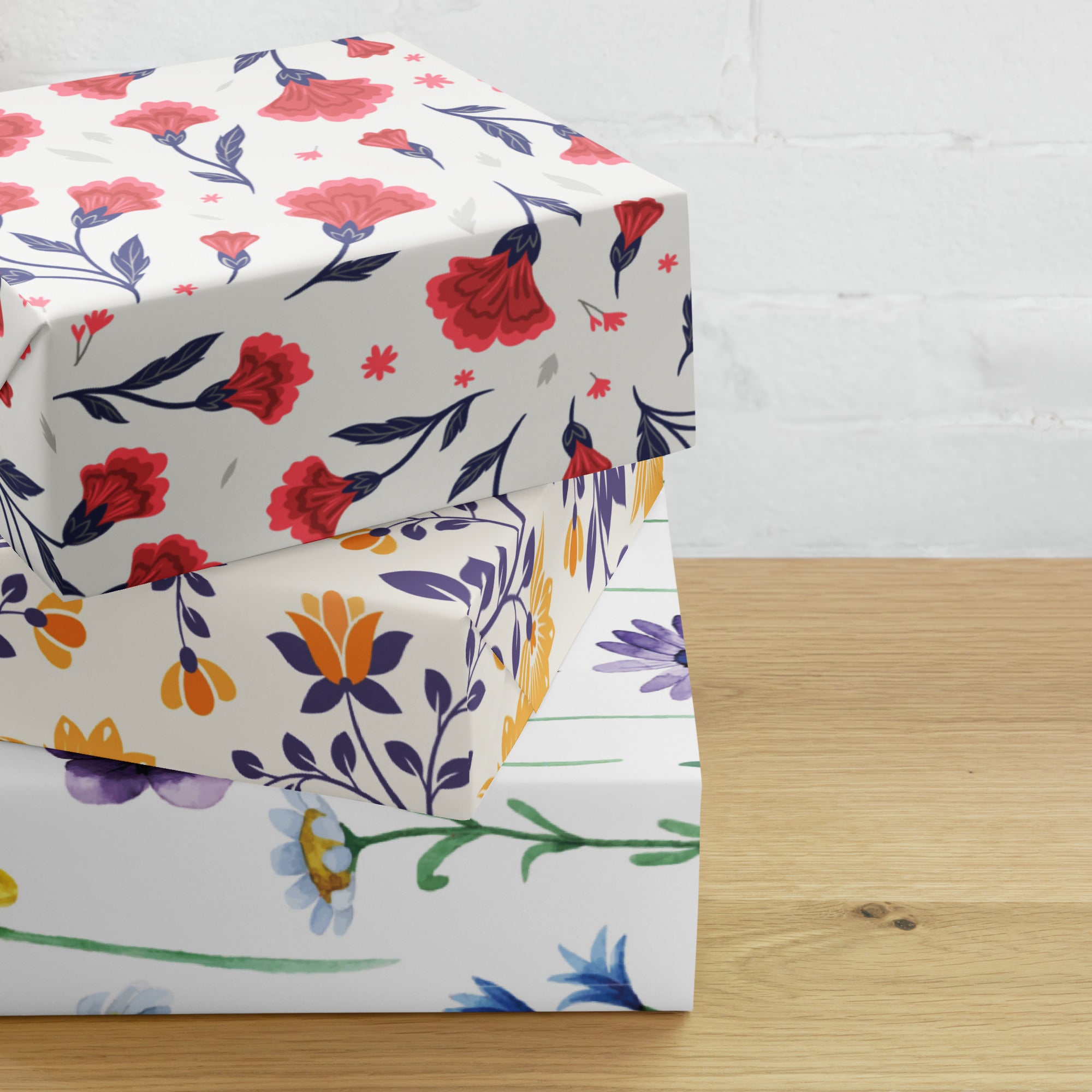 Floral Wrapping paper sheets