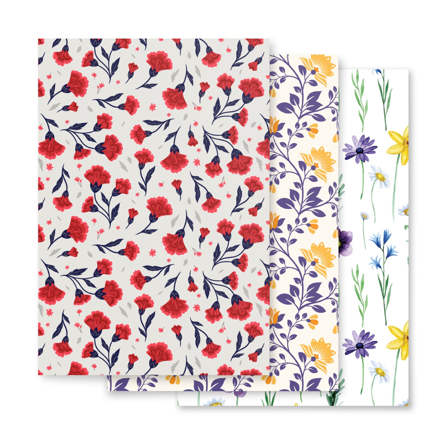 Floral Wrapping paper sheets