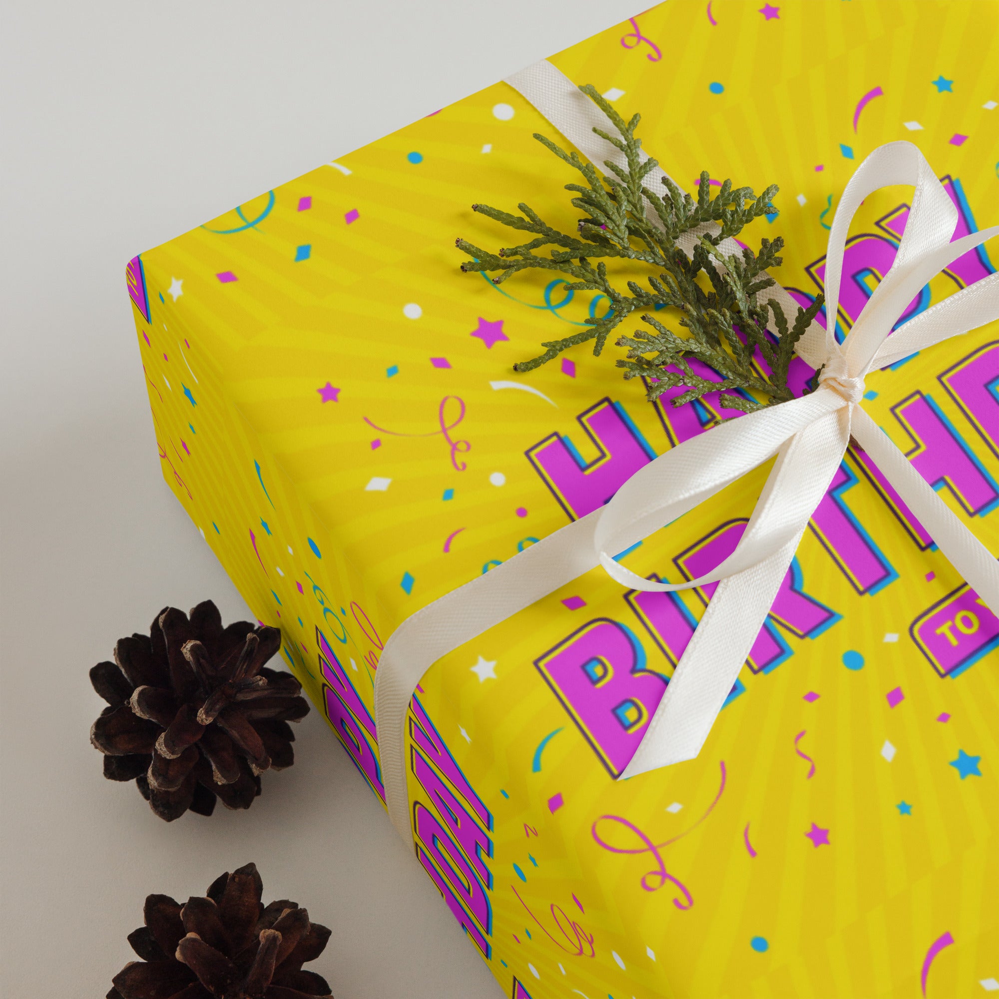 Happy Birthday Wrapping paper sheets