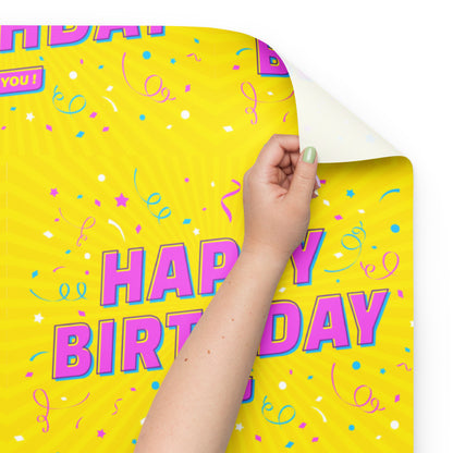 Happy Birthday Wrapping paper sheets