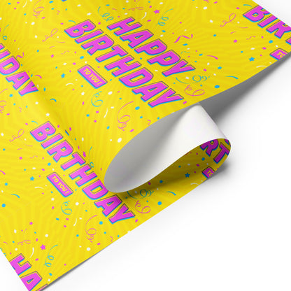 Happy Birthday Wrapping paper sheets