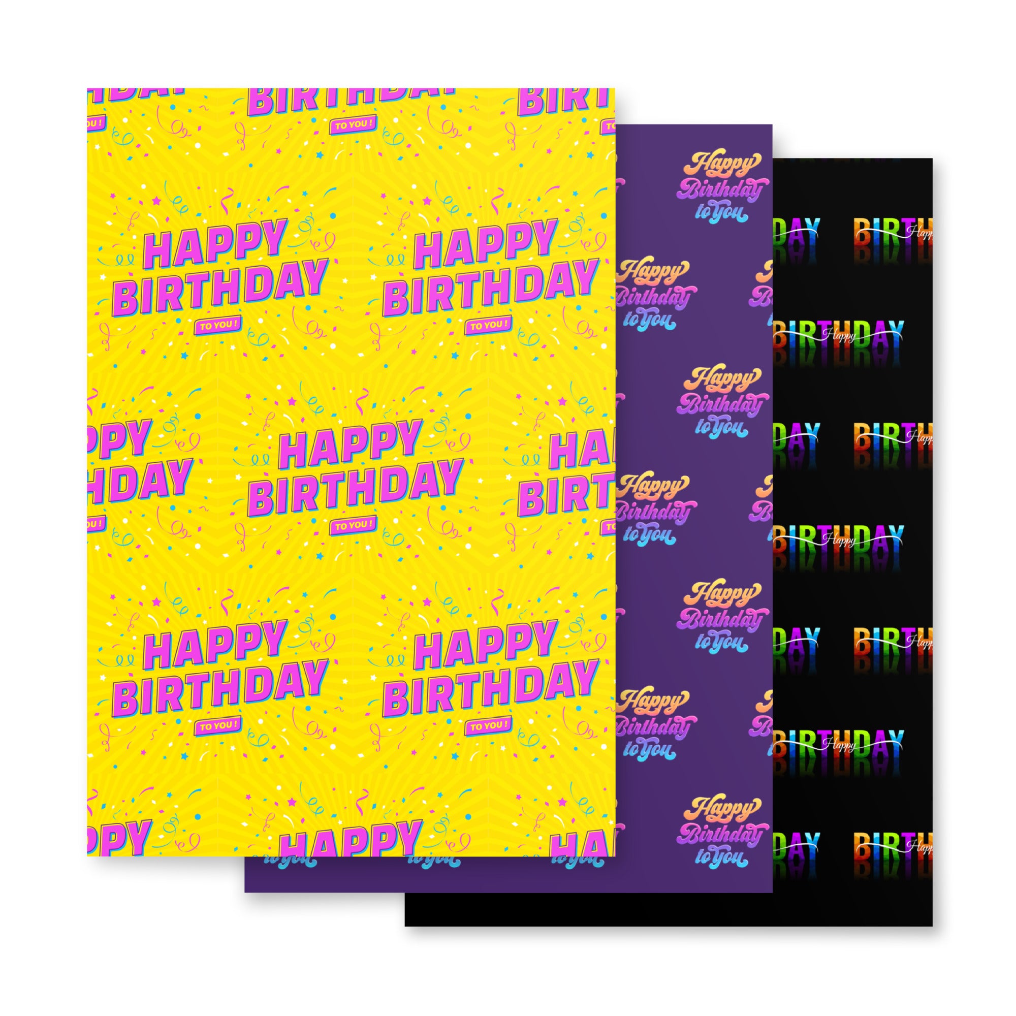 Happy Birthday Wrapping paper sheets