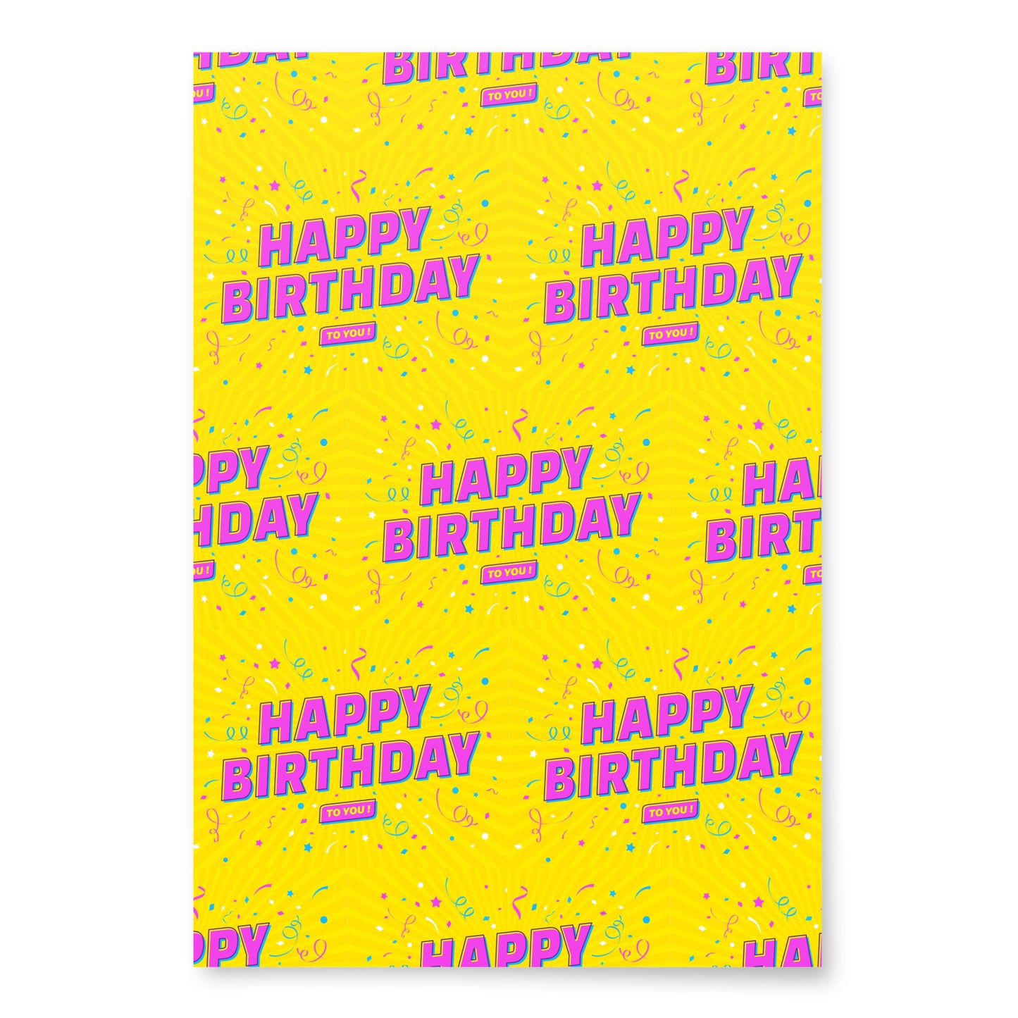 Happy Birthday Wrapping paper sheets