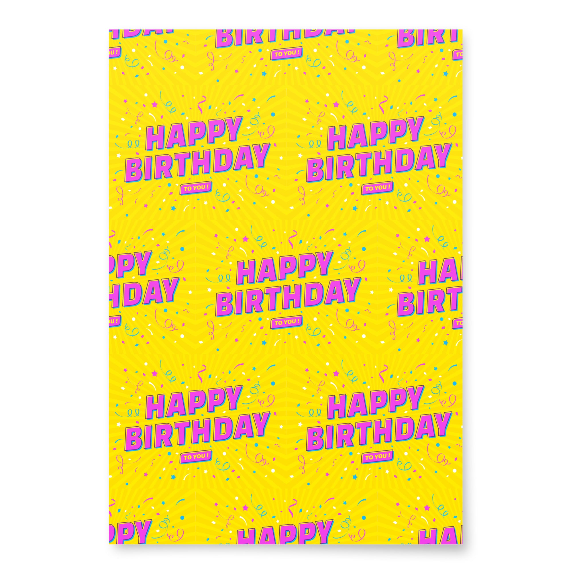 Happy Birthday Wrapping paper sheets