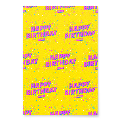 Happy Birthday Wrapping paper sheets