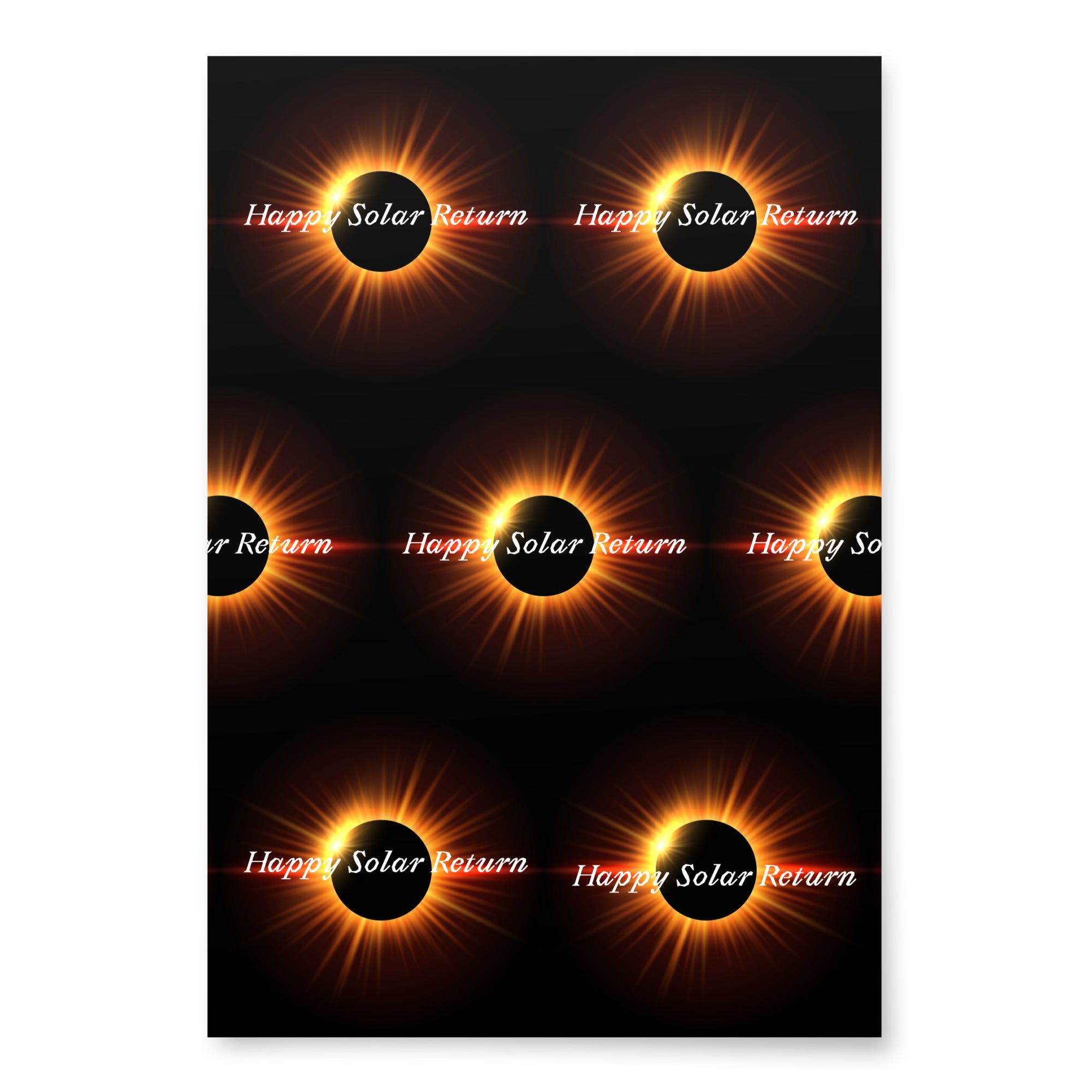 Happy Solar Return Wrapping paper sheets