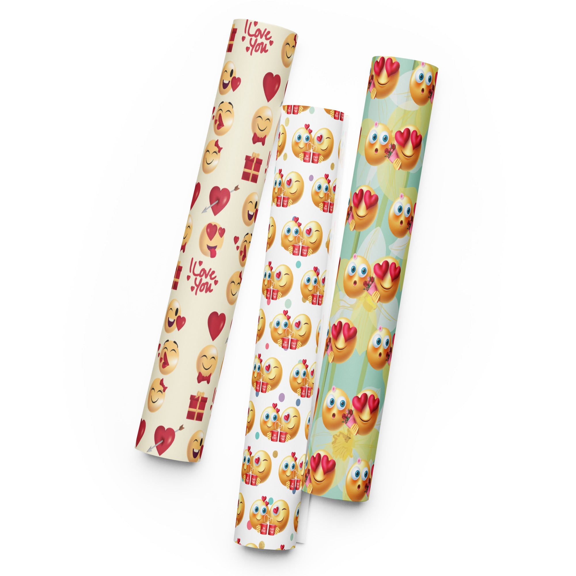 Smiley Face Love Wrapping paper sheets