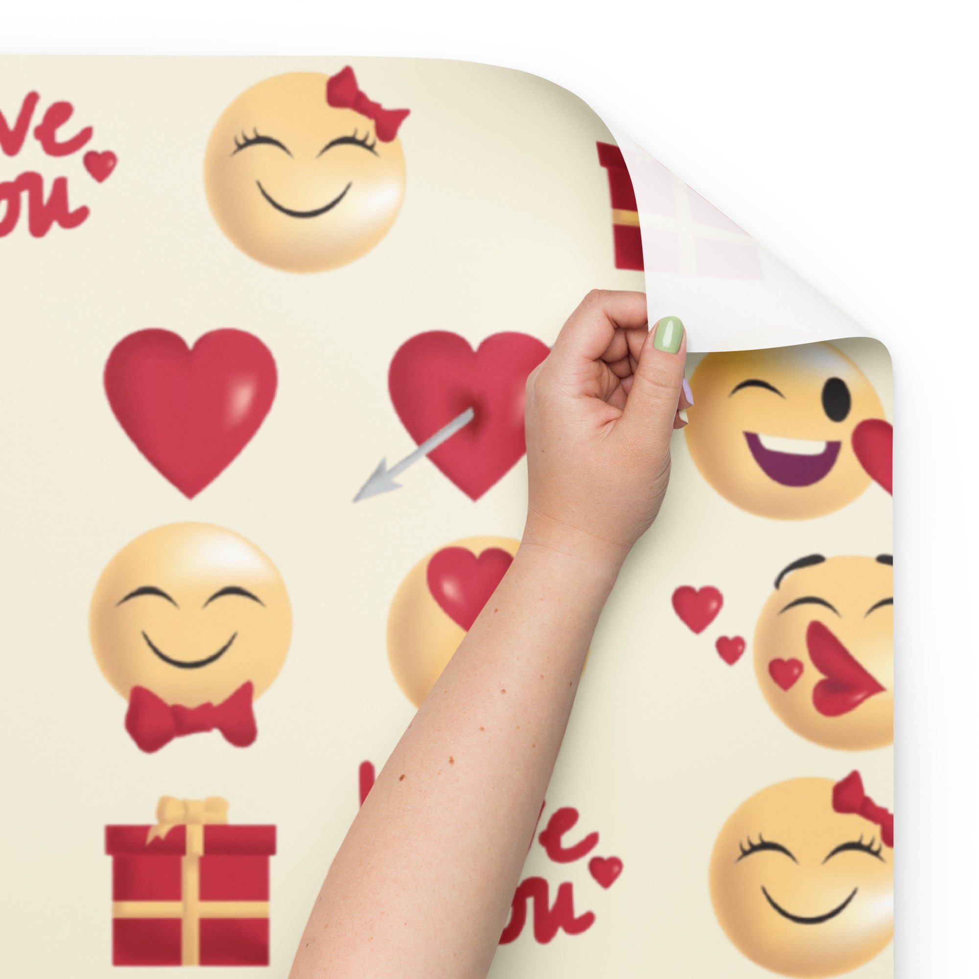 Smiley Face Love Wrapping paper sheets