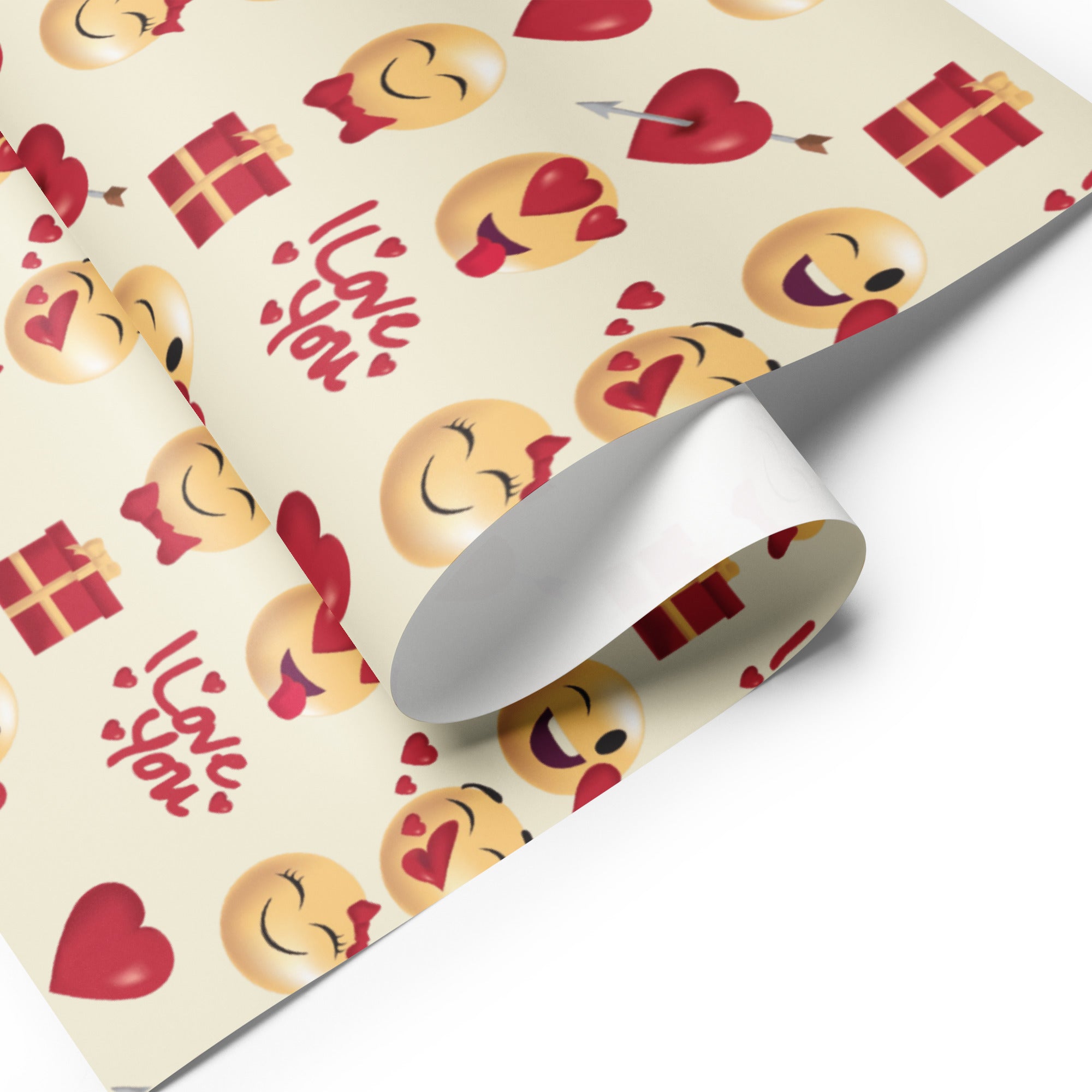 Smiley Face Love Wrapping paper sheets