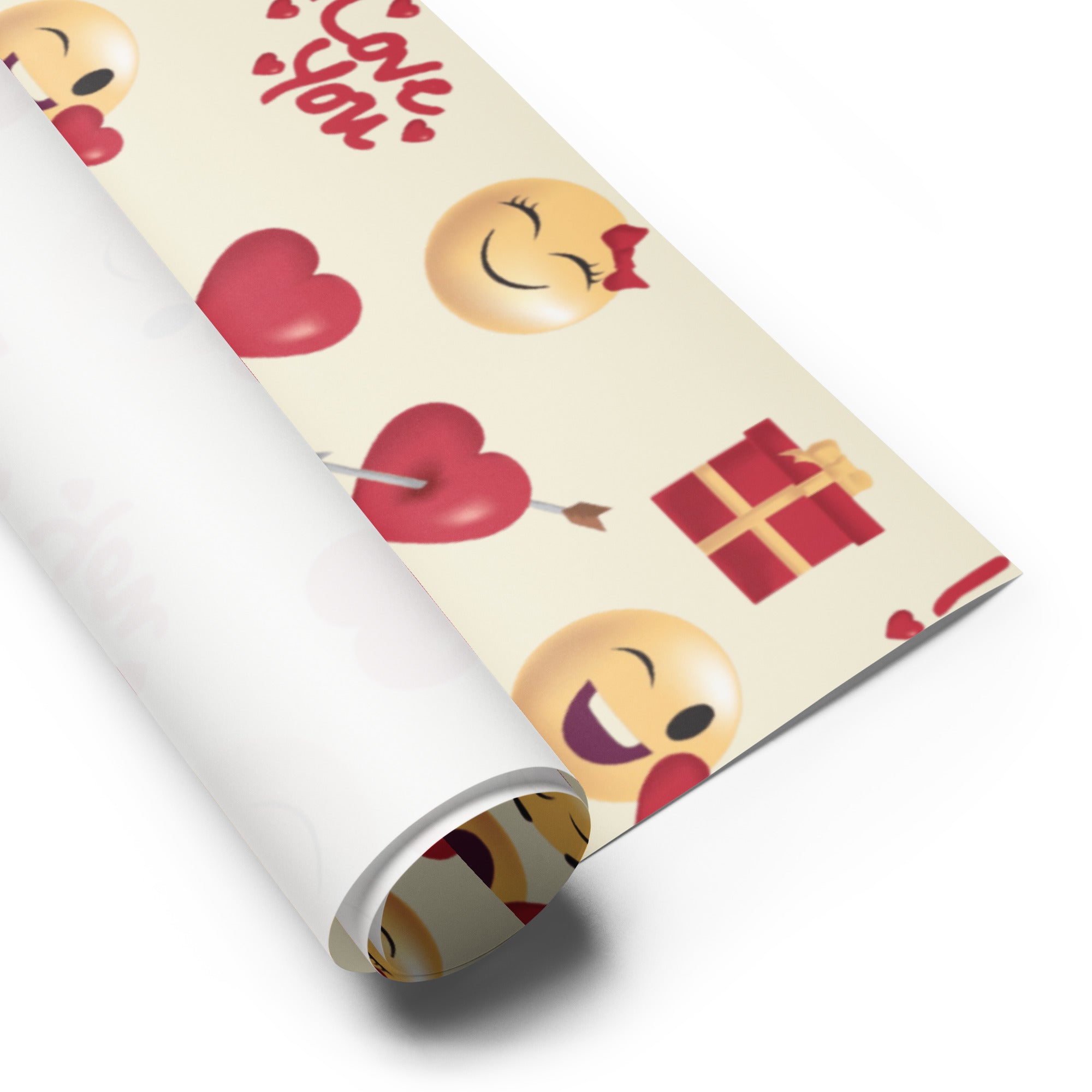 Smiley Face Love Wrapping paper sheets