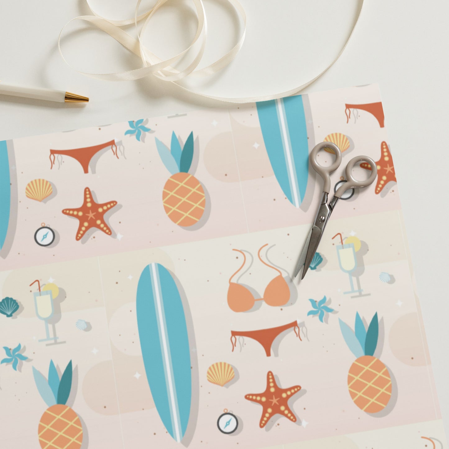 Beach Vibes Wrapping paper sheets