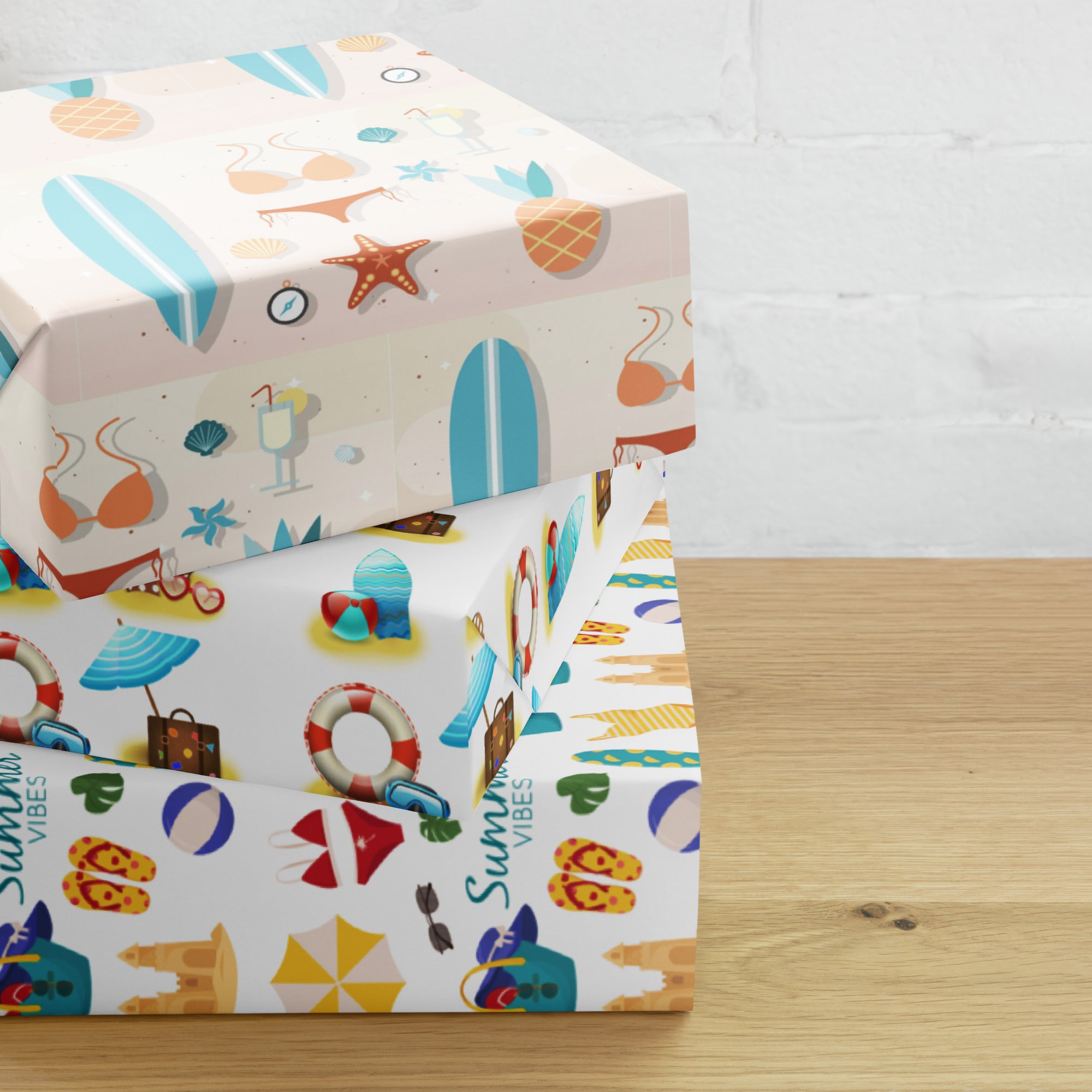 Beach Vibes Wrapping paper sheets