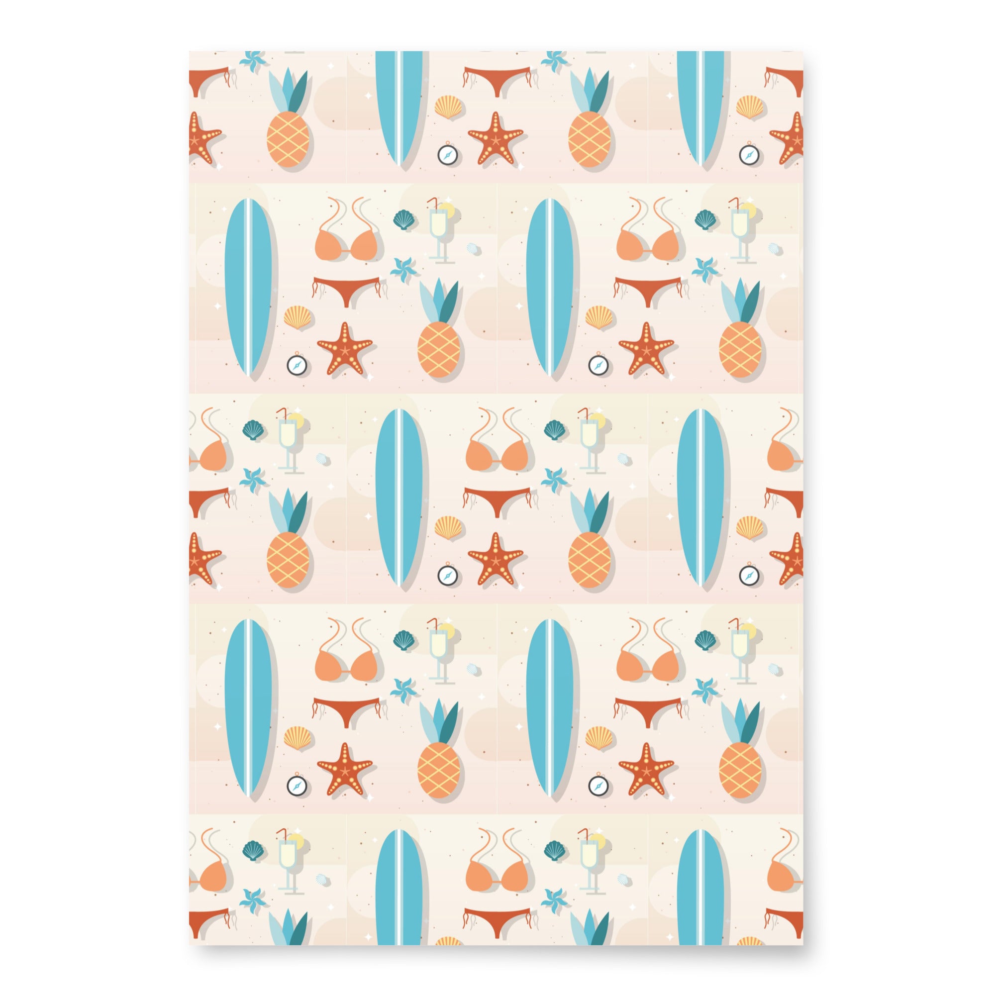 Beach Vibes Wrapping paper sheets