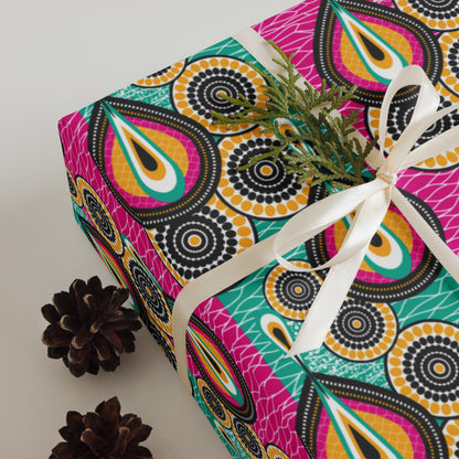 African Print Wrapping paper sheets