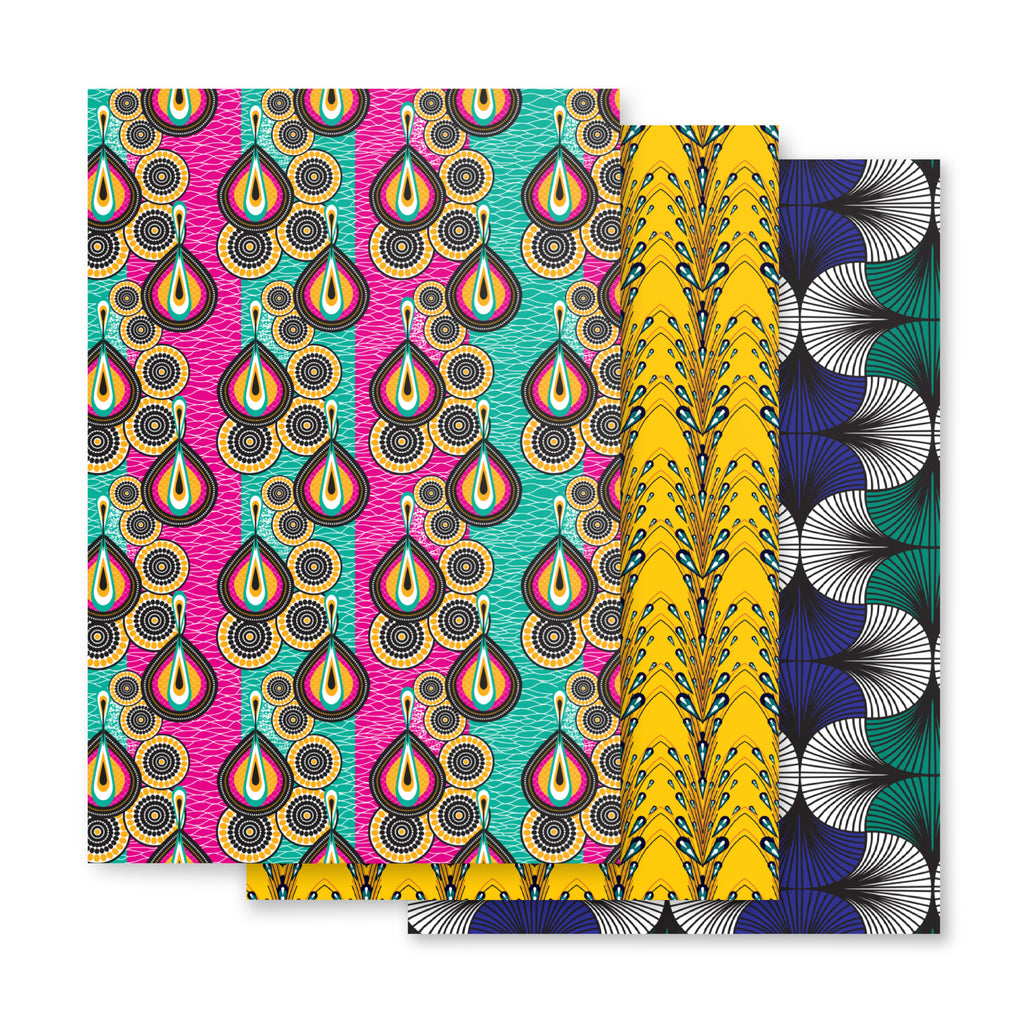 African Print Wrapping paper sheets