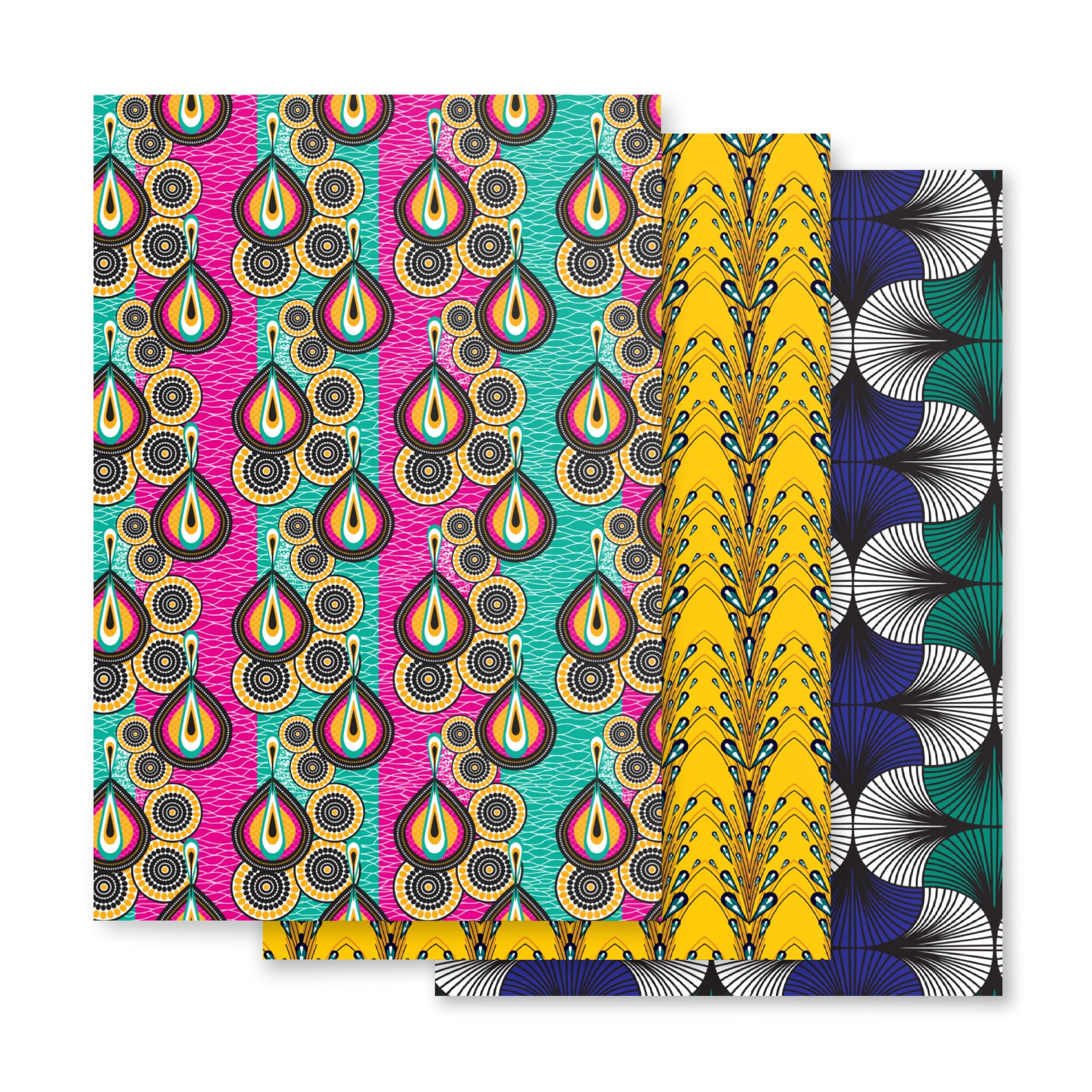 African Print Wrapping paper sheets