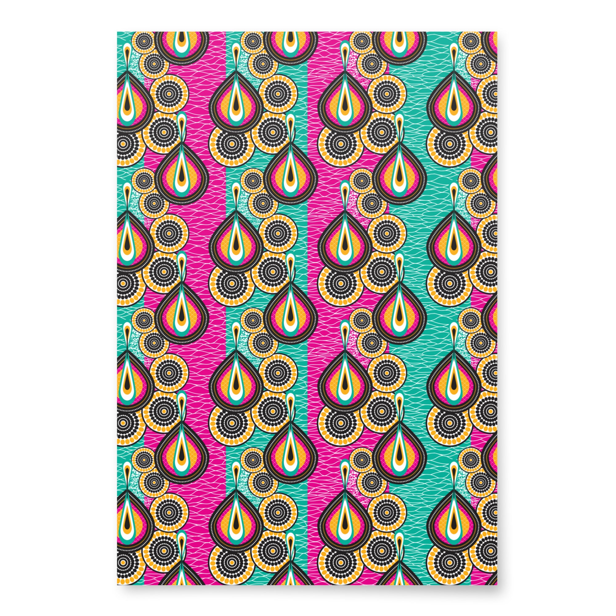 African Print Wrapping paper sheets