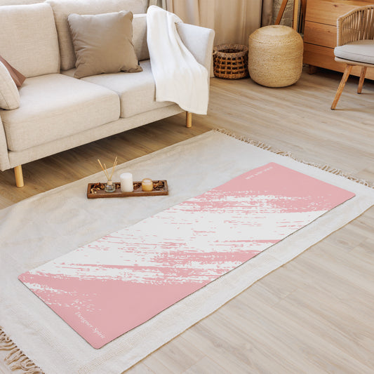 Move With Spirit Pink and White Yoga mat