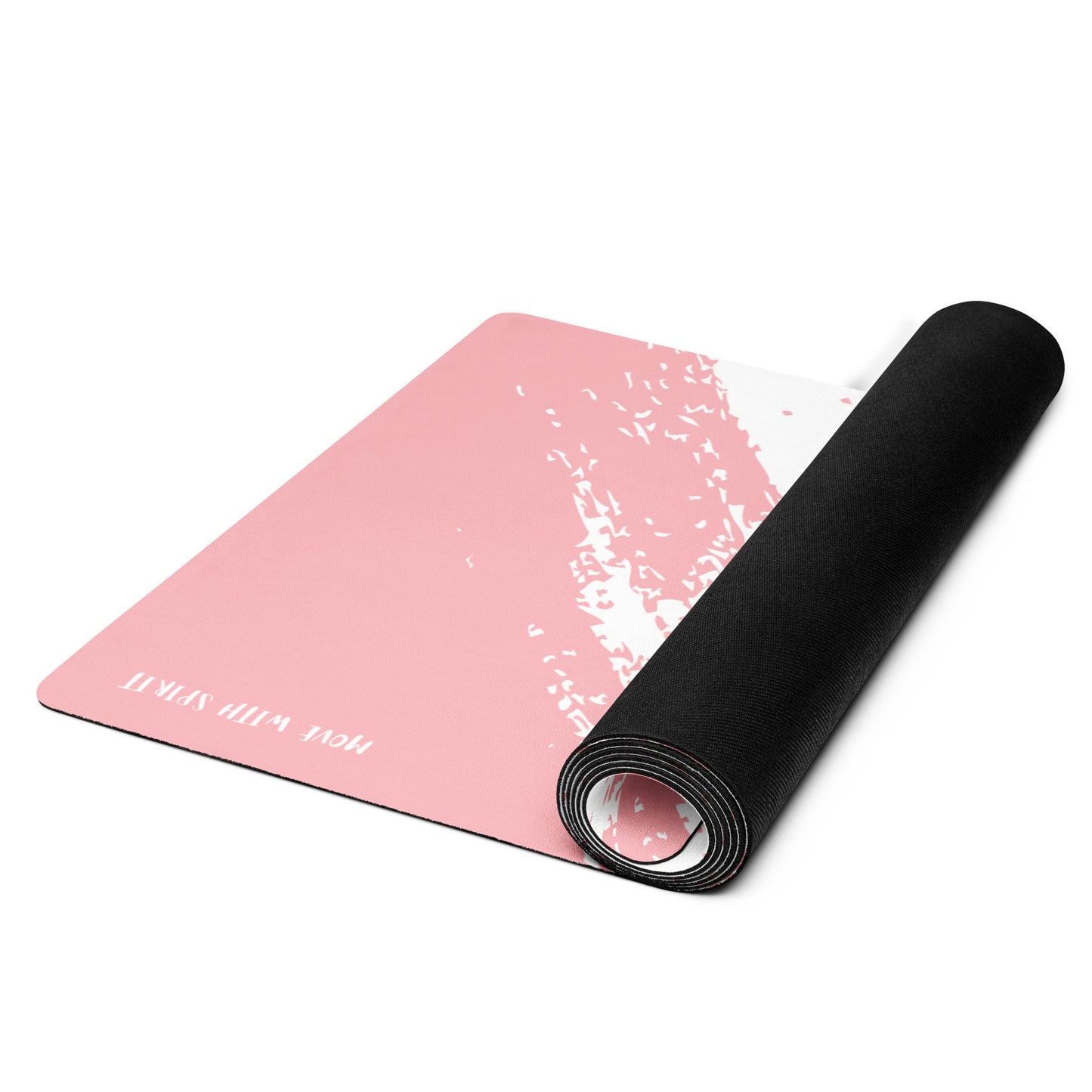 Move With Spirit Pink and White Yoga mat