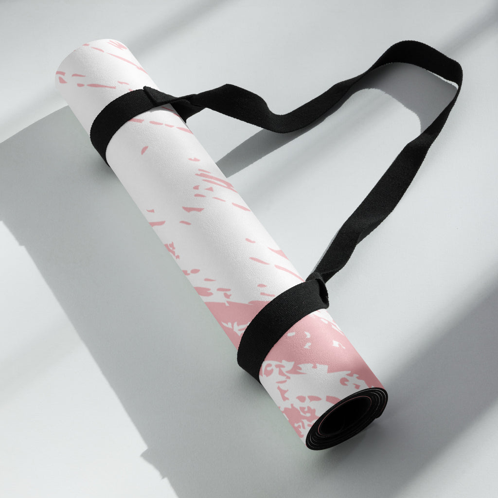 Move With Spirit Pink and White Yoga mat