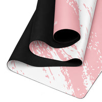 Move With Spirit Pink and White Yoga mat