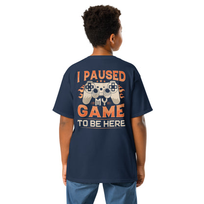 I Paused My Game Youth classic tee