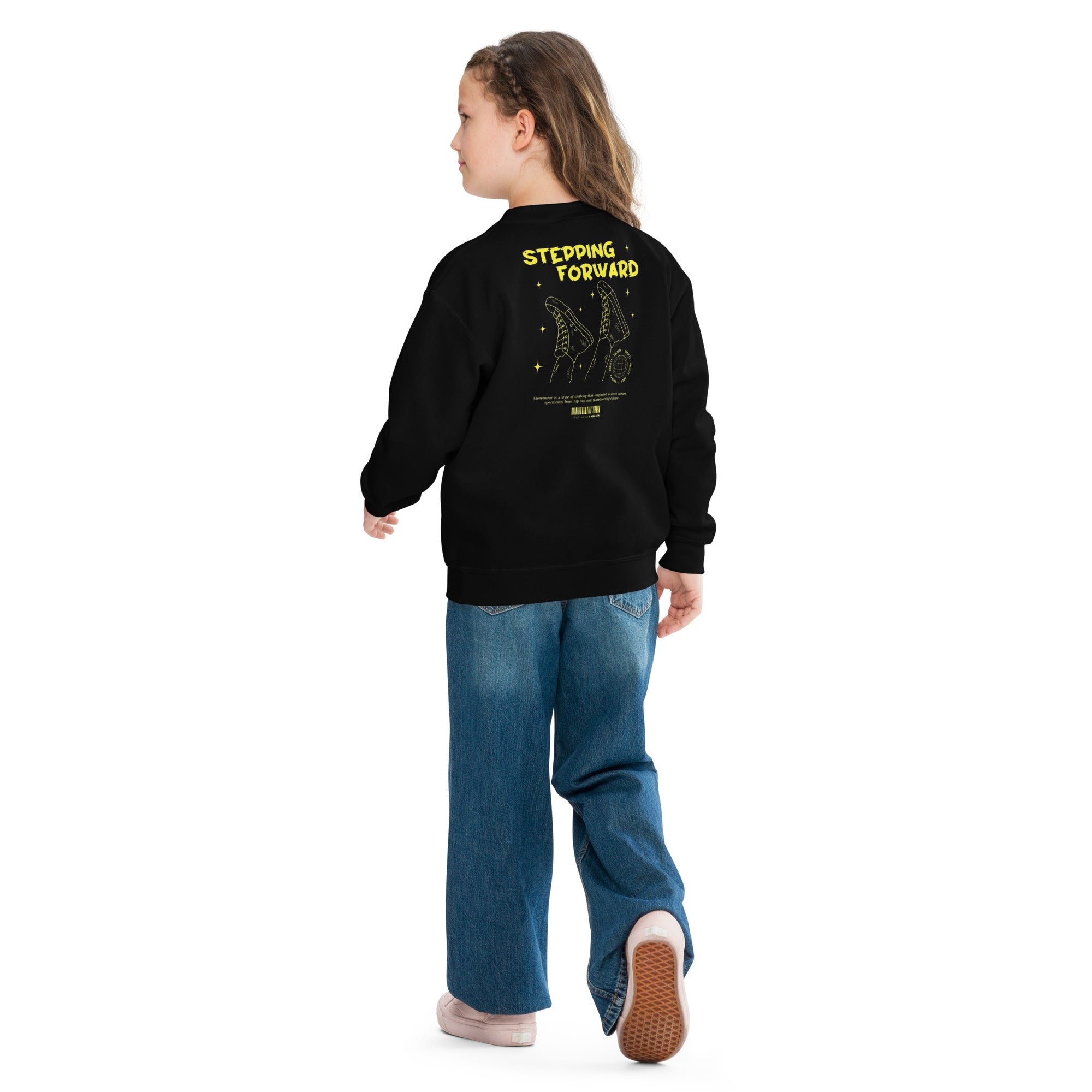 Stepping forward Youth crewneck sweatshirt