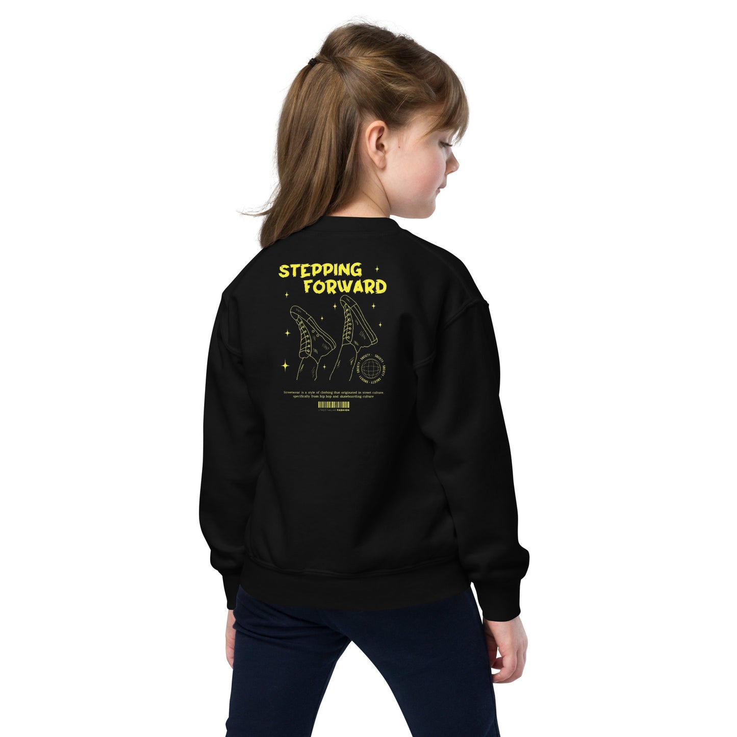 Stepping forward Youth crewneck sweatshirt